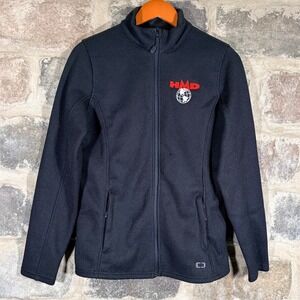 OGIO HMD Fleece Jacket Black Full Zip Logo‎ Globe Woman's Size M
